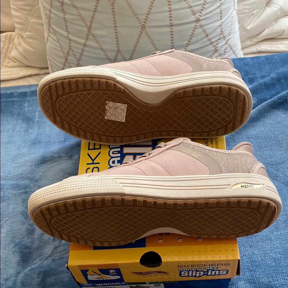 Skechers Pink Slip-On Sneakers - Picture 5 of 6